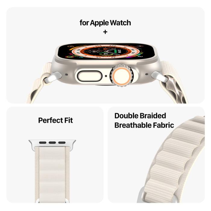 Bild 4, DUX DUCIS Apple Watch 42/44/45/49 mm Armband Polyester Pro