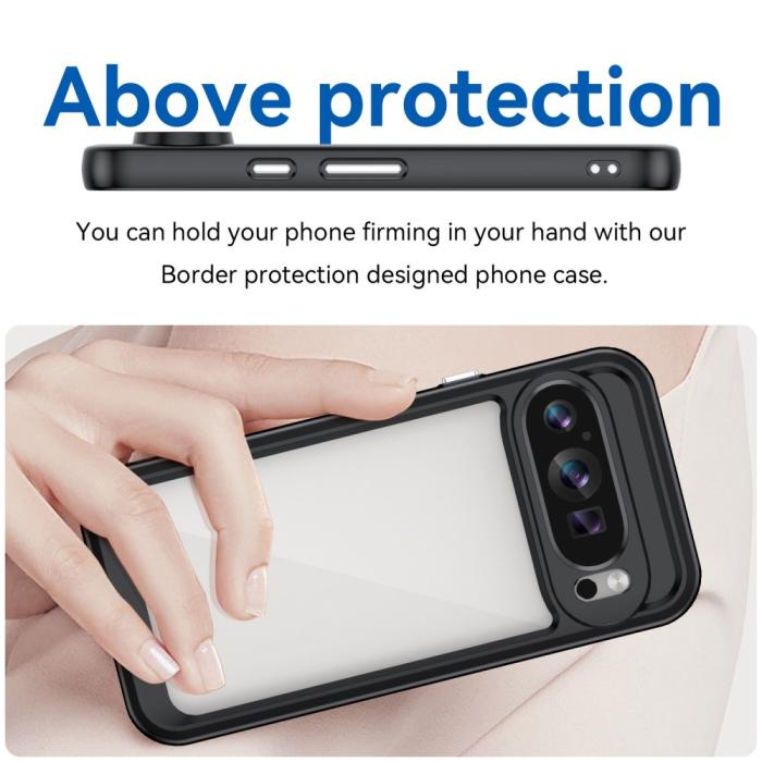 Bild 4, Google Pixel 9/9 Pro Skal Hybrid Svart/Transparent