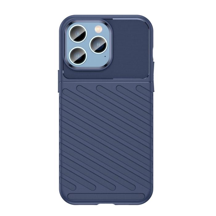 Bild 2, iPhone 14 Pro Max Skal Twill Textur Blå