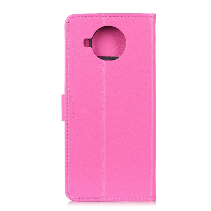 Bild 3, Xiaomi Mi 10T Lite 5G - Litchi Textur Fodral - Rosa