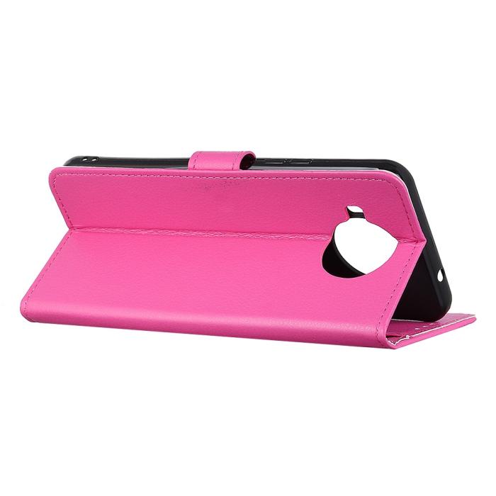 Bild 4, Xiaomi Mi 10T Lite 5G - Litchi Textur Fodral - Rosa