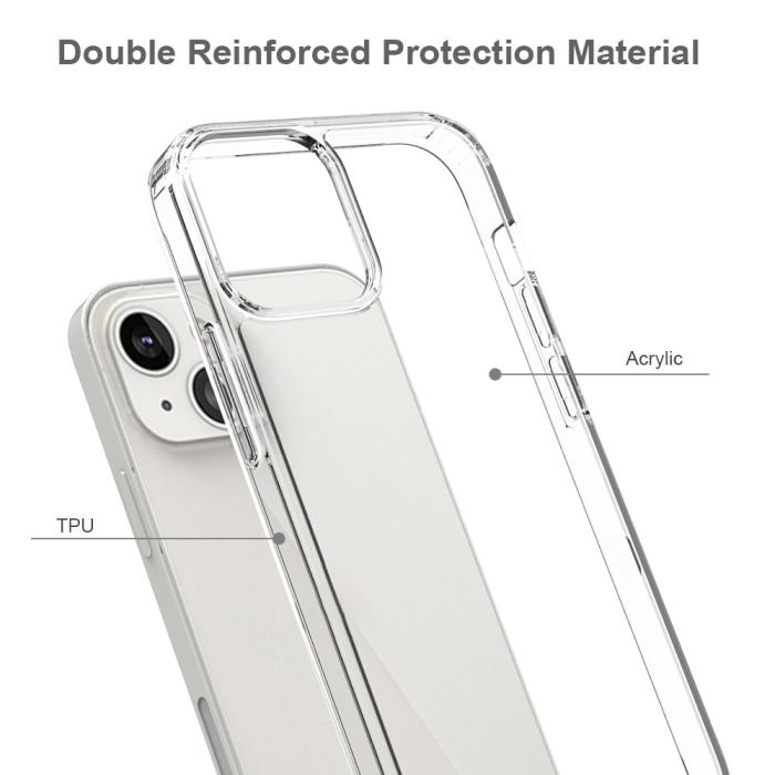 Bild 2, iPhone 13 - Akryl/TPU Crystal Skal - Transparent