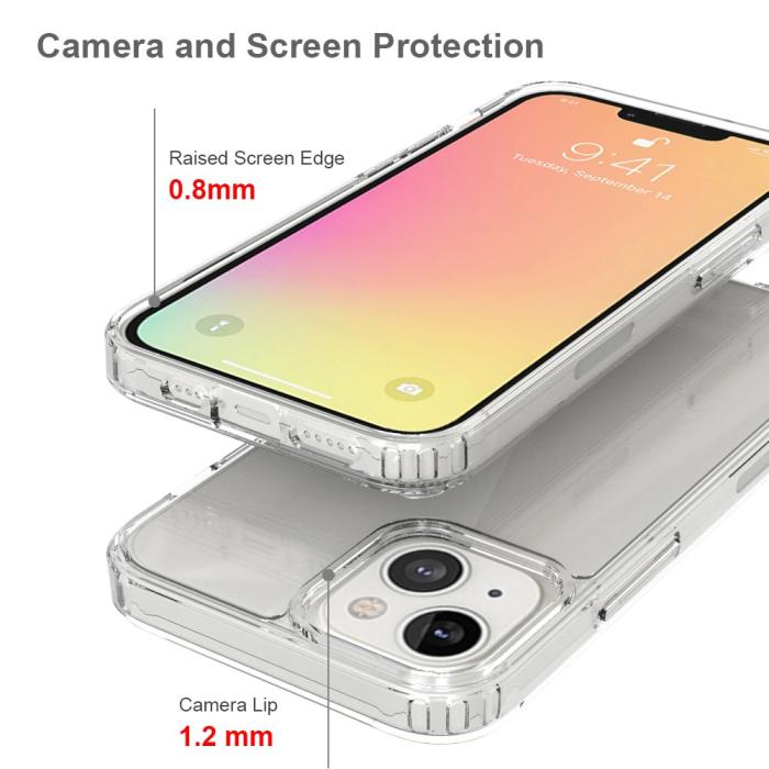 Bild 3, iPhone 13 - Akryl/TPU Crystal Skal - Transparent