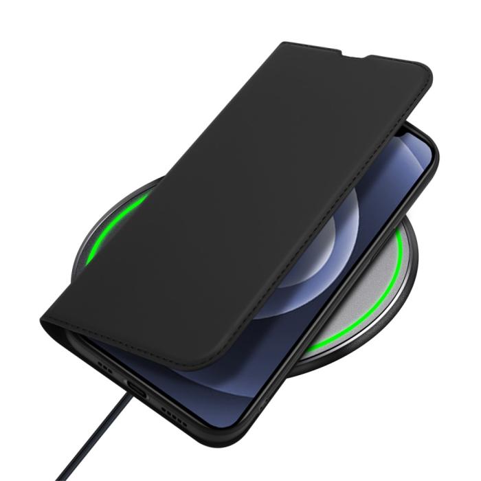 Bild 6, iPhone 13 - DUX DUCIS Skin Pro Läder Fodral - Svart