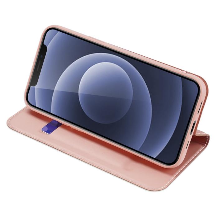 Bild 3, iPhone 13 - DUX DUCIS Skin Pro Läder Fodral - Roséguld