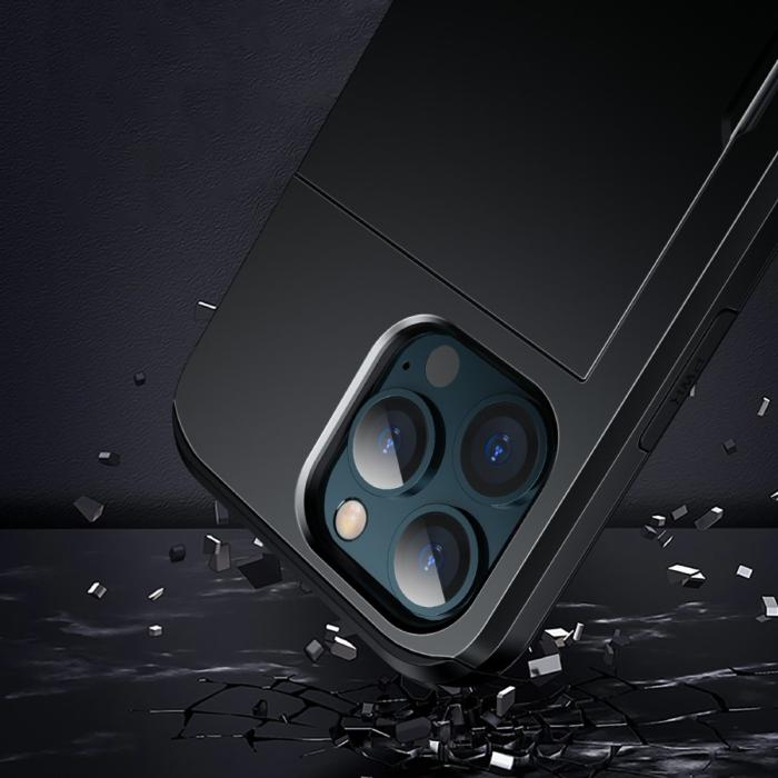 Bild 5, iPhone 13 - Hybrid Skal Med Kortfack - Svart