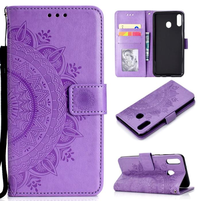 Bild 1, Huawei P40 Lite E - Mandala Plånboksfodral - Lila