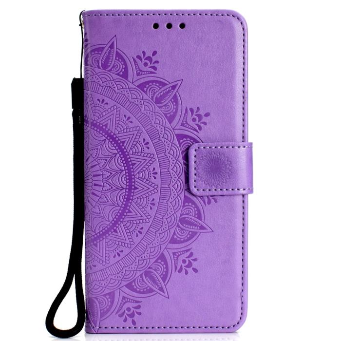 Bild 2, Huawei P40 Lite E - Mandala Plånboksfodral - Lila