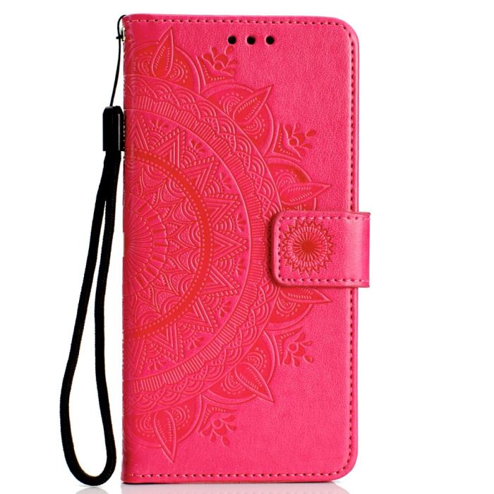 Bild 2, Huawei P40 Lite E - Mandala Plånboksfodral - Rosa