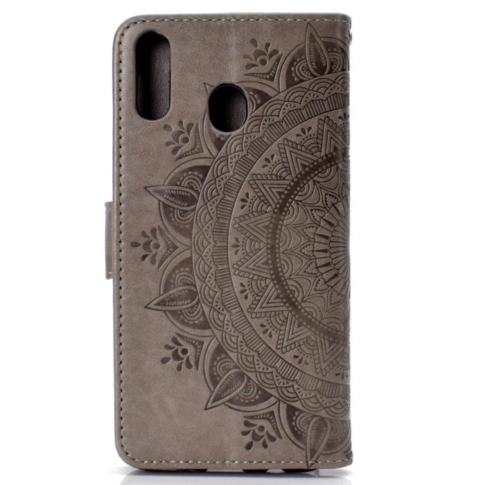 Bild 4, Huawei P40 Lite E - Mandala Plånboksfodral - Grå