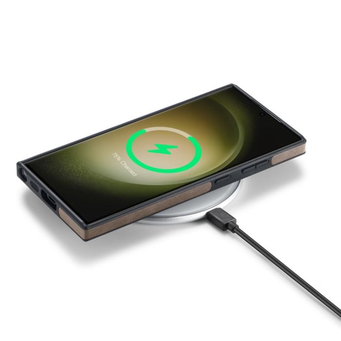 Bild 6, DG.MING Samsung Galaxy S24 Ultra Skal Läderbelagt Brun