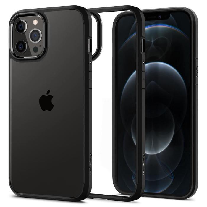 Bild 1, Spigen iPhone 12 / 12 Pro Skal Ultra Hybrid Matt Svart