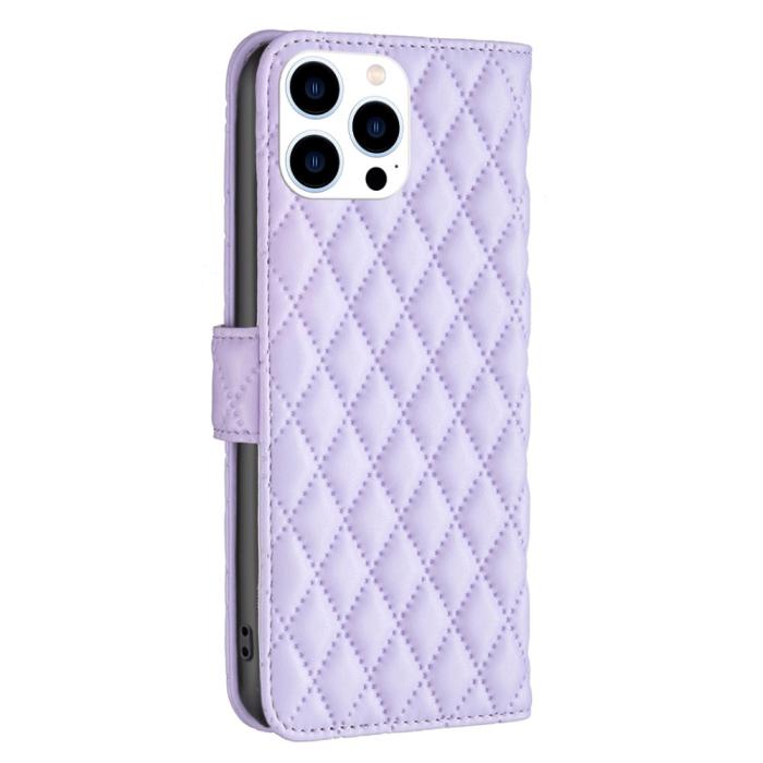 Bild 5, iPhone 16 Pro Max Fodral Diamond Läder Lila
