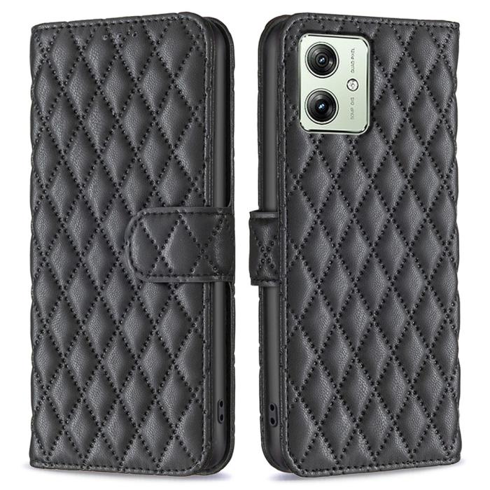 Bild 1, Motorola Moto G54 5G Fodral Diamond Läder Svart