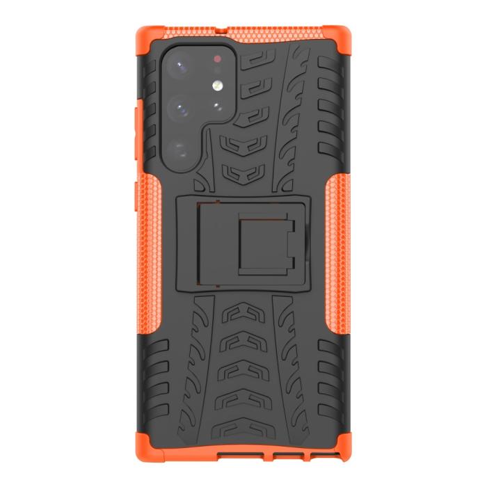Bild 2, Samsung Galaxy S22 Ultra Skal Ultimata Stöttåligt med Stöd Orange