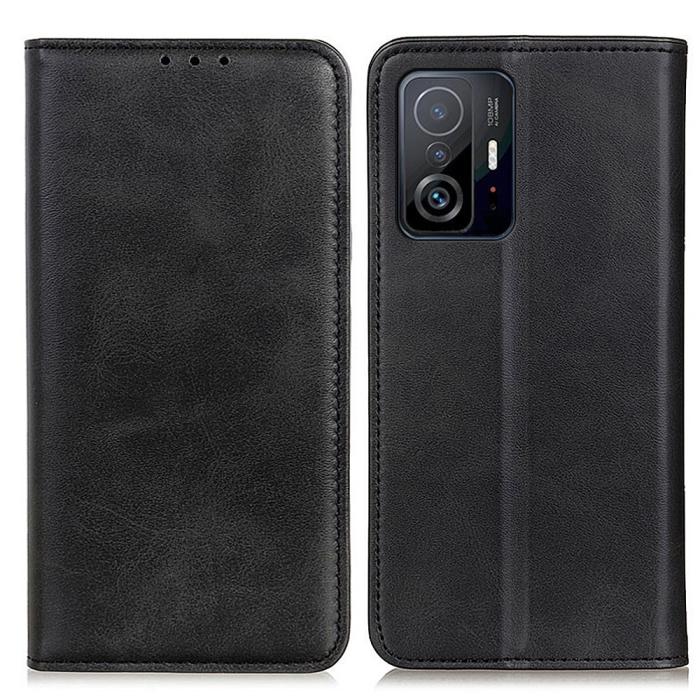 Bild 1, Xiaomi 11T / 11T Pro Fodral Flip Split Läder Svart