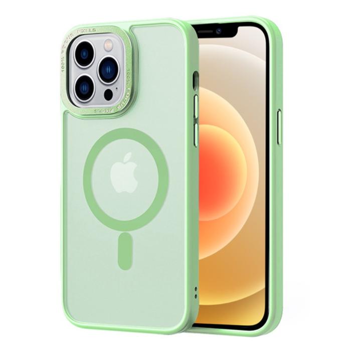Bild 1, iPhone 12 / 12 Pro Skal MagSafe Hybrid Matt Matcha Green