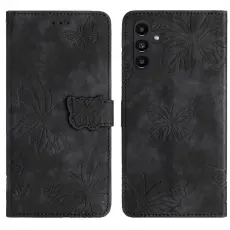 Samsung Galaxy A16 / A26 5G Fodral Fj&auml;rilar Svart