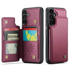CASEME Galaxy A56 5G/A36 5G Skal RFID Kickstand Pl&aring;nbok R&ouml;d