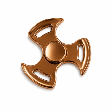Fidget Spinner Sharkfin Trio Metal - Koppar
