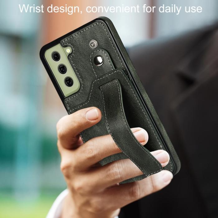 Bild 2, Samsung Galaxy S21 FE Skal Med Kortfack Och Strap Grön