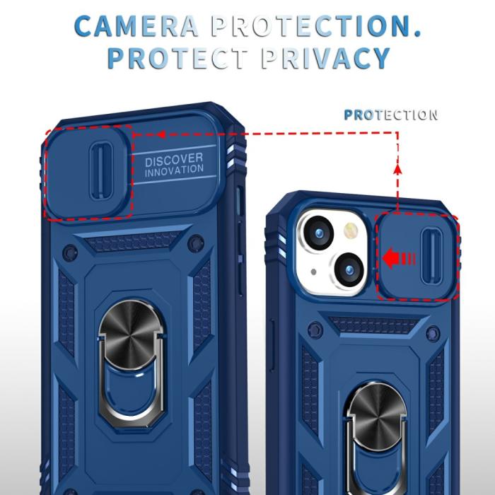 Bild 6, iPhone 15 Skal CamShield Armor Ring Safirblå