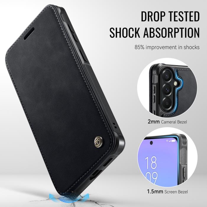 Bild 5, CASEME Samsung Galaxy A17/A16/A26 Skal RFID Plånbok Svart