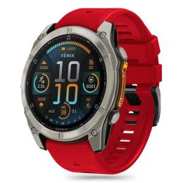 Tech-Protect Garmin Fenix 5/6/6 Pro/7/8/E 47 mm Armband Silicone Line Röd