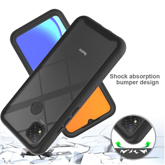 Bild 4, Xiaomi Redmi 9C Skal 360 Hybrid Svart