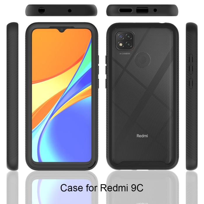 Bild 6, Xiaomi Redmi 9C Skal 360 Hybrid Svart