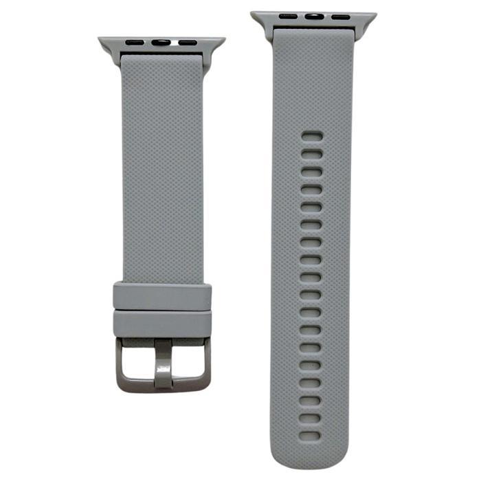 Bild 1, Apple Watch 42/44/45/49 mm Armband Silikon Grå
