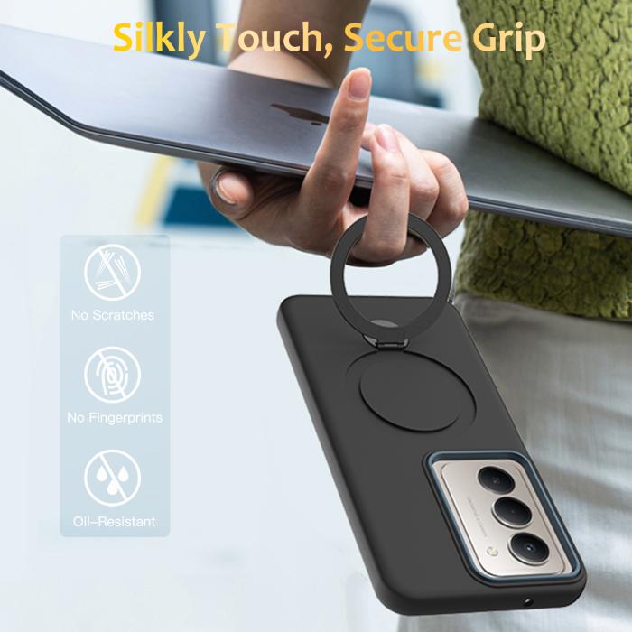 Bild 2, Samsung Galaxy S24 FE Skal MagSafe Kickstand Hybrid Svart