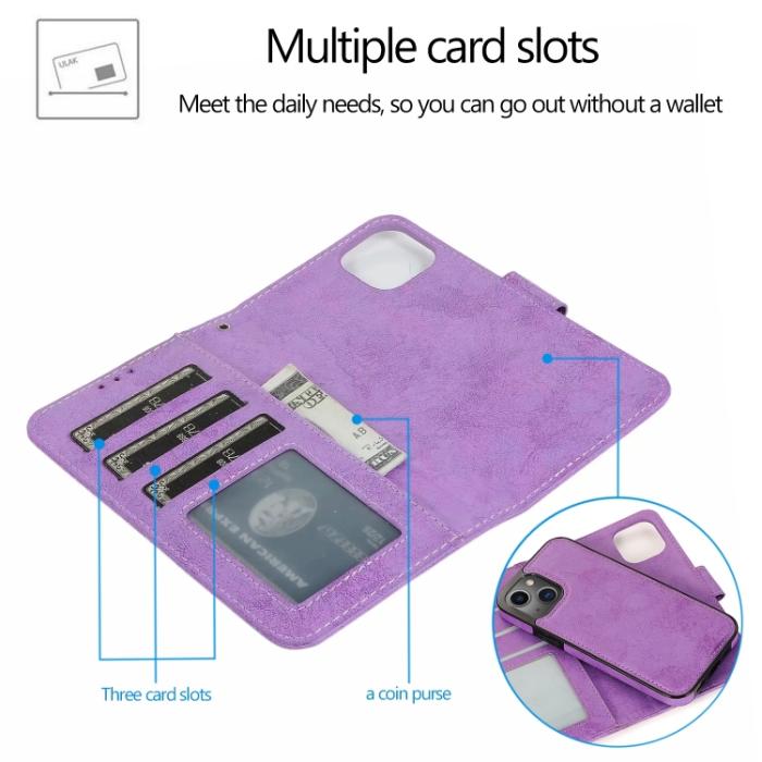 Bild 3, iPhone 14 Pro 2in1 Fodral Magnet / Skal Lila