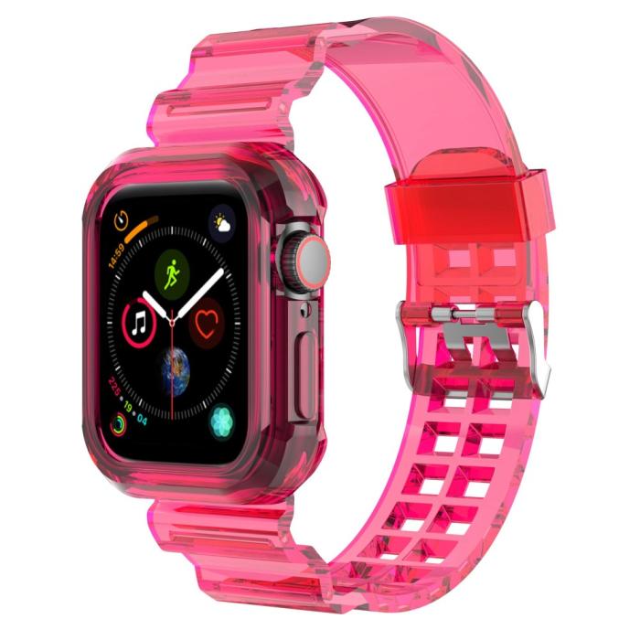 Bild 2, Apple Watch 38/40/41mm Kristall Skal/Armband Rosa
