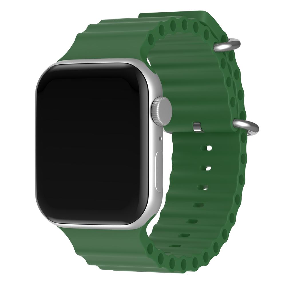 Apple Watch 42/44/45/49 mm Armband Ocean Wave Army Green