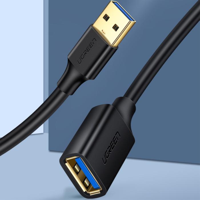 Bild 3, UGREEN 1m USB-A Hane - Hona Förlängare Svart