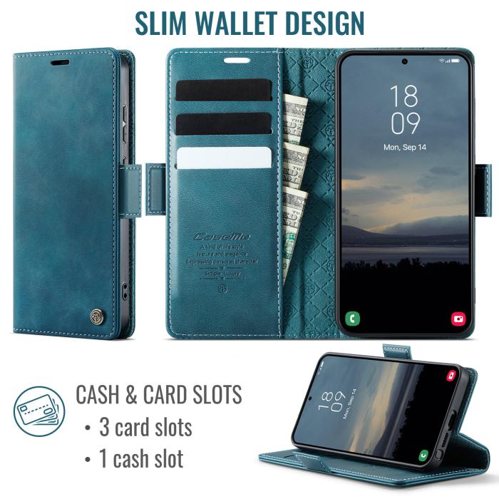 Bild 2, CASEME Samsung Galaxy S26 Ultra Fodral RFID Läder Grön