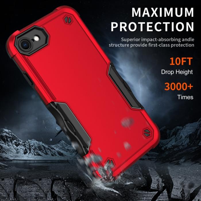 Bild 6, iPhone 7/8/SE Skal Non-Slip Armor Hybrid Rosa