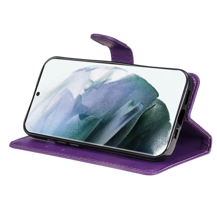 Bild 3, Samsung Galaxy S23 Ultra Fodral Solid Läder Lila