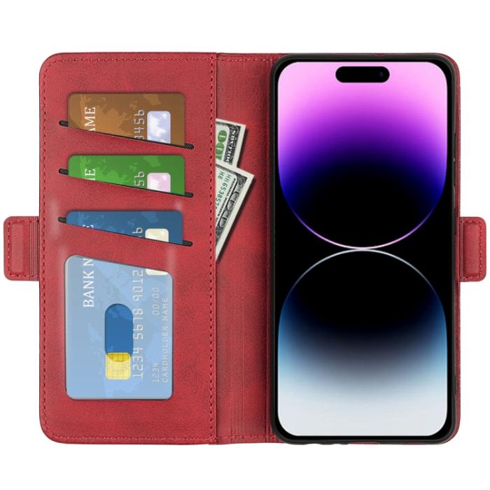 Bild 4, iPhone 15 Pro Fodral Med Magnetisk Stängning Röd