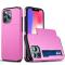 iPhone 13 - Hybrid Skal Med Kortfack - Rosa
