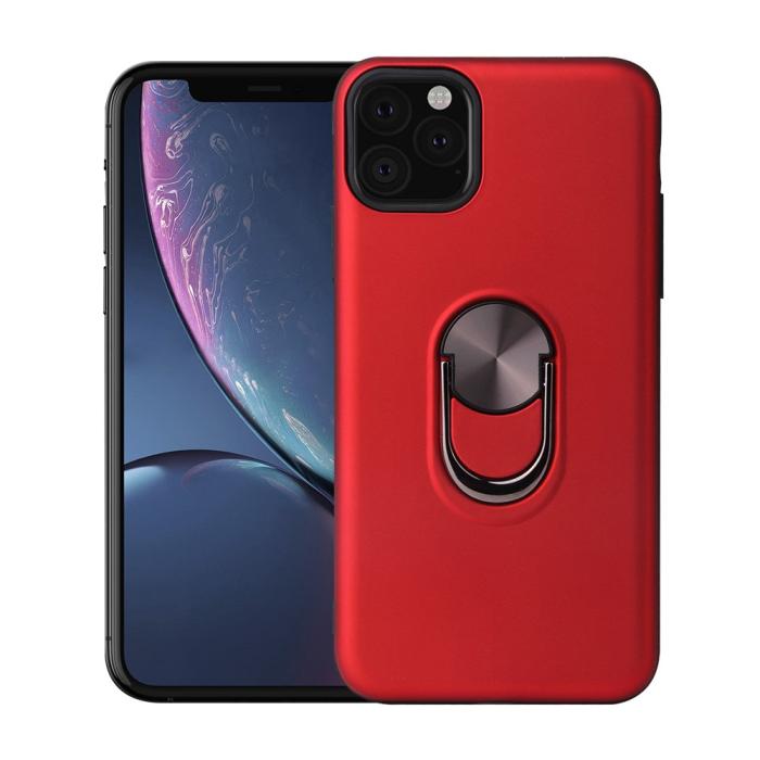 Bild 1, iPhone 11 - Armour Ring Skal - Röd