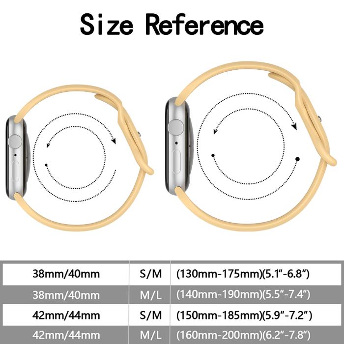 Bild 4, Silikon Armband Butterfly Apple Watch 41/40/38 mm (S/M) Valnöt