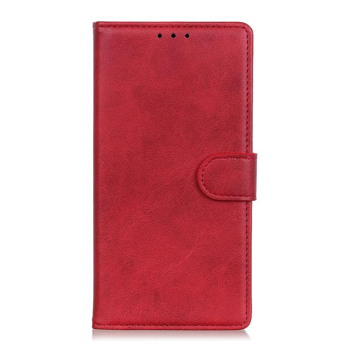 Bild 2, Xiaomi Redmi Note 11 4G Fodral Solid Läder Röd