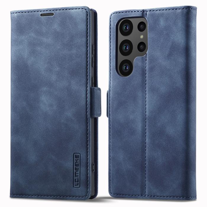 Bild 1, LC.IMEEKE Galaxy S23 Ultra Fodral Flip Läder Blå