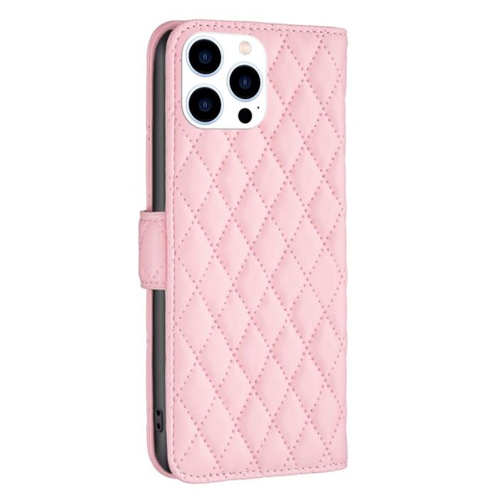 Bild 5, iPhone 16 Pro Max Fodral Diamond Läder Rosa
