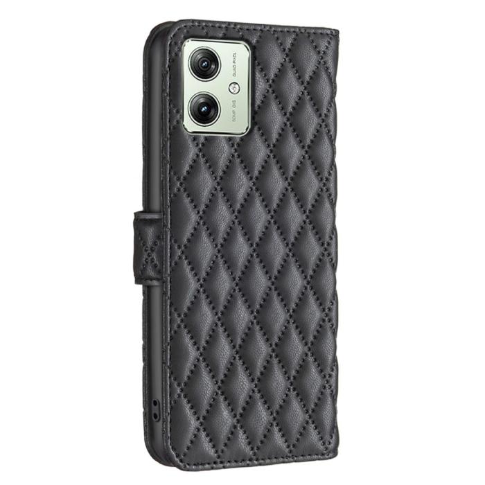 Bild 5, Motorola Moto G54 5G Fodral Diamond Läder Svart