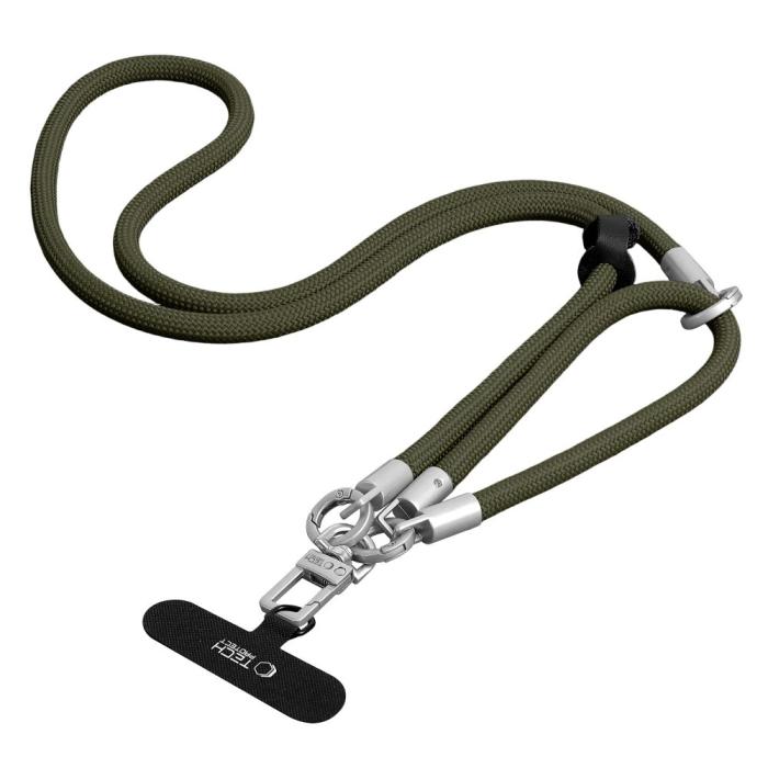 Bild 4, Tech-Protect Mobilsnöre CrossBody & Wrist Rope Olive Green
