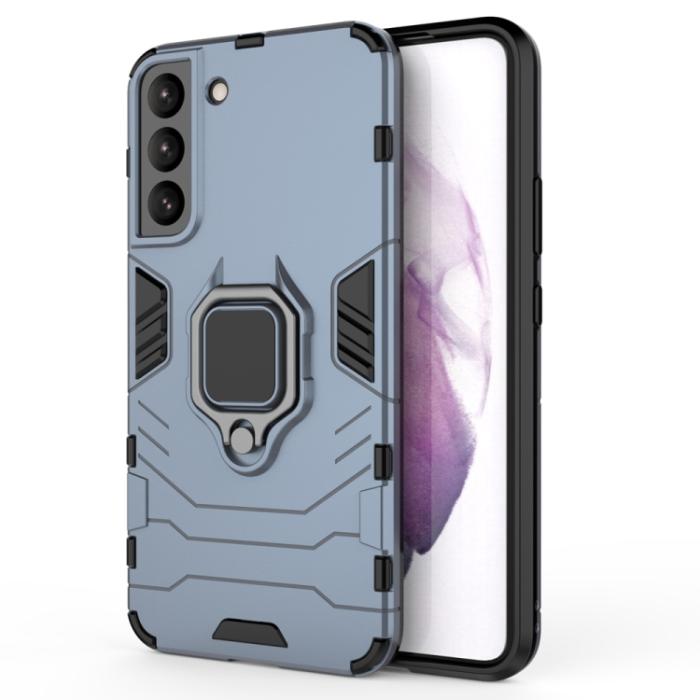 Bild 2, Samsung Galaxy S22 Skal Hybrid Ring Armor Navy Blue