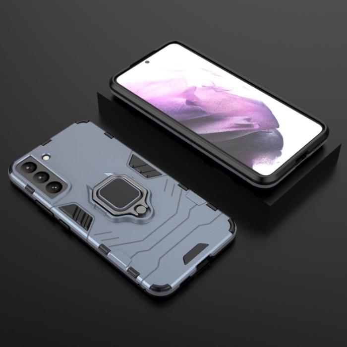 Bild 6, Samsung Galaxy S22 Skal Hybrid Ring Armor Navy Blue